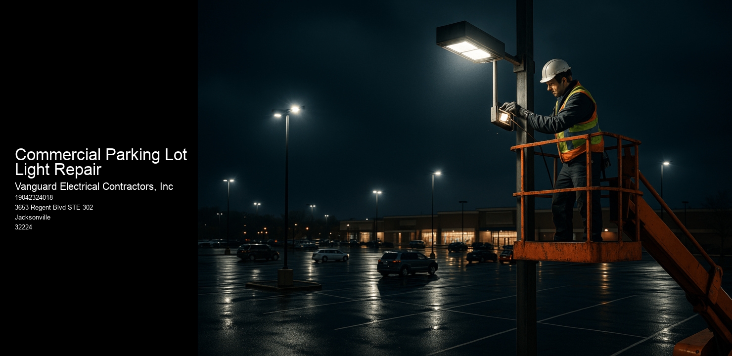 Commercial Parking Lot Light Repair