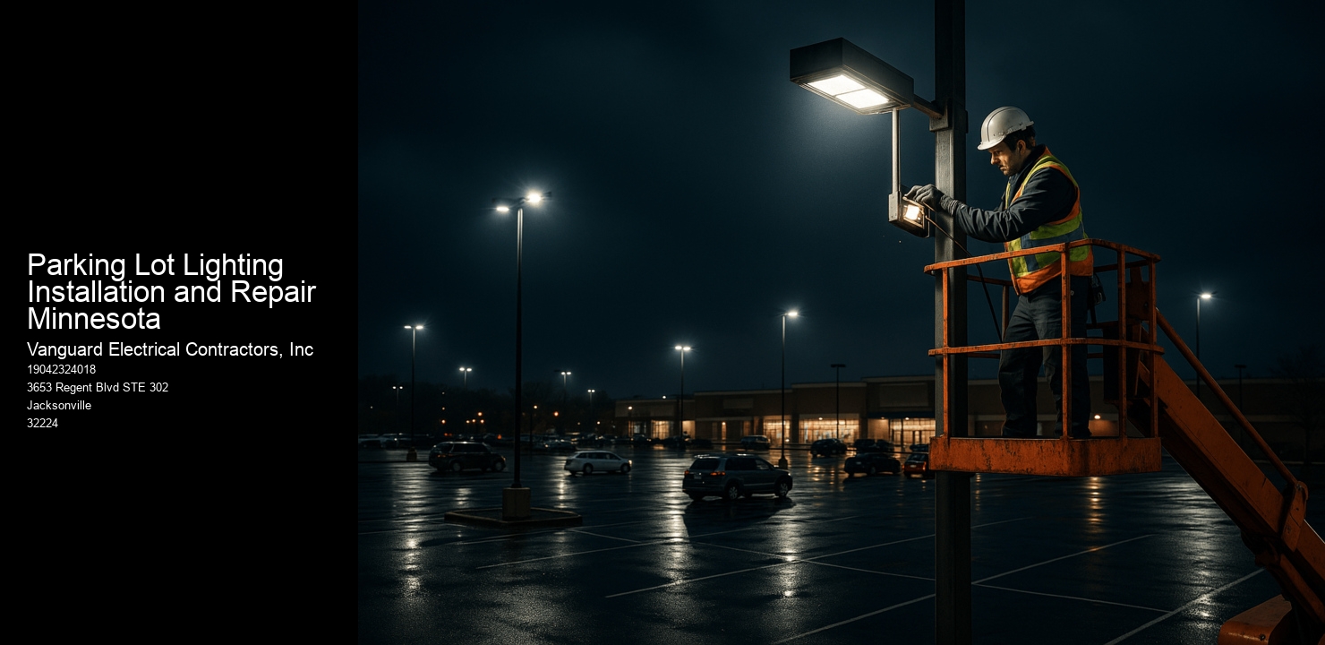Parking Lot Lighting Installation and Repair Minnesota